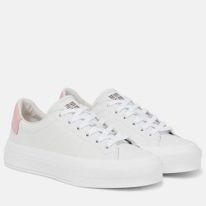Givenchy City Court Leather Lace-Up Sneakers